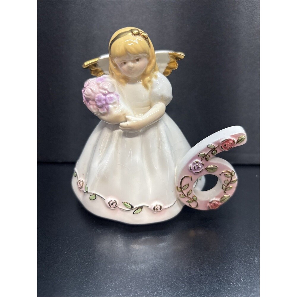 Vintage JOSEF ORIGINALS BIRTHDAY ANGEL GIRL FIGURINE AGE 6